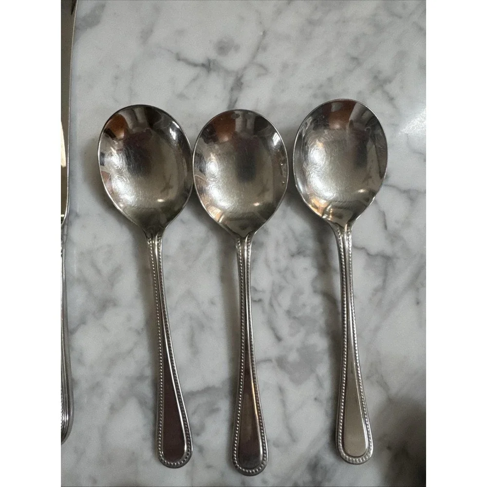 TUDOR CROWN George Butler Sheffield Silver Plated 19 Piece Canteen of Cutlery 3